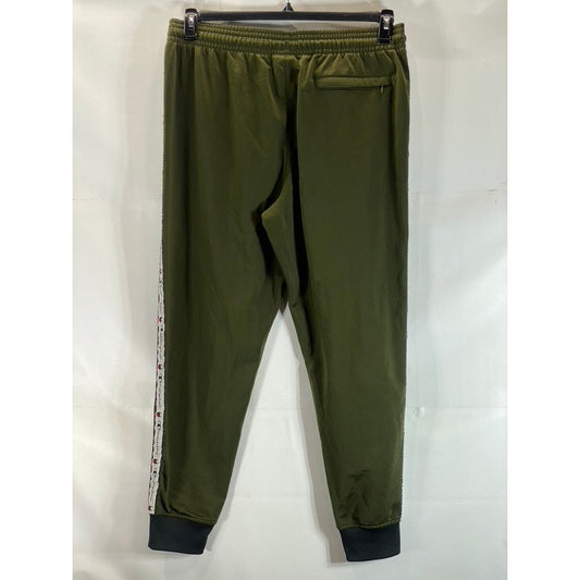 CHAMPION Men's Olive Green Logo Side Tape Pull-On Elastic Waist Track Pant SZ XL