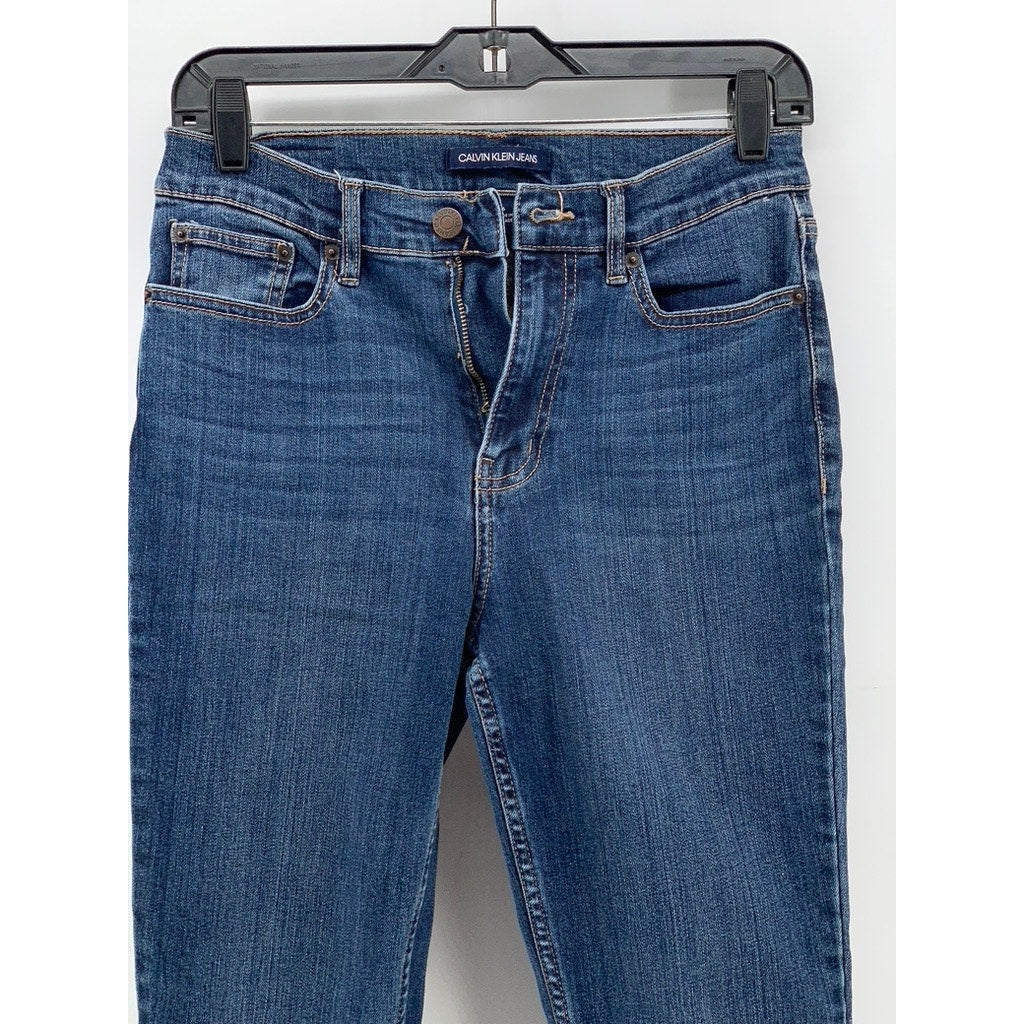 CALVIN KLEIN Women's Blue Denim Stretch Skinny Jeans SZ 6