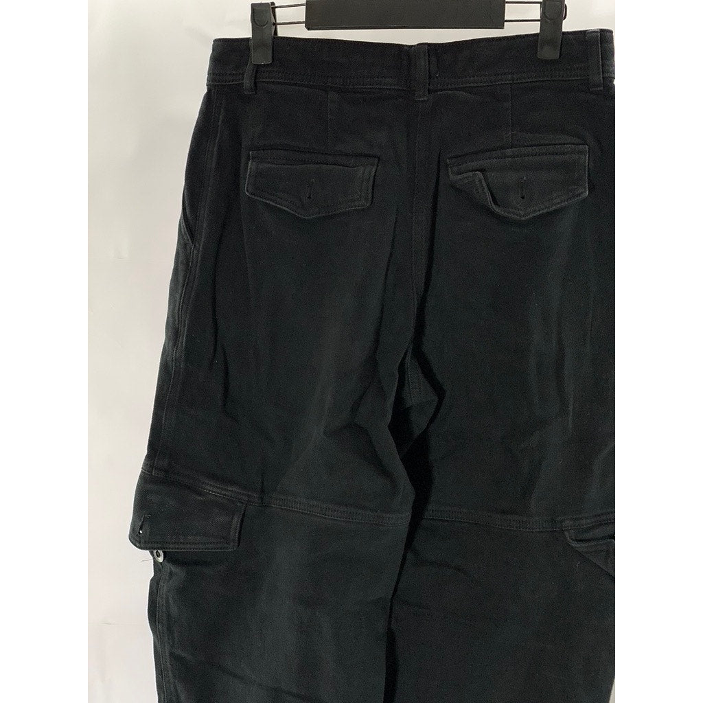 ARITZIA WILFRED FREE Women's Black Solid Cargo Straight-Leg Pants SZ 6