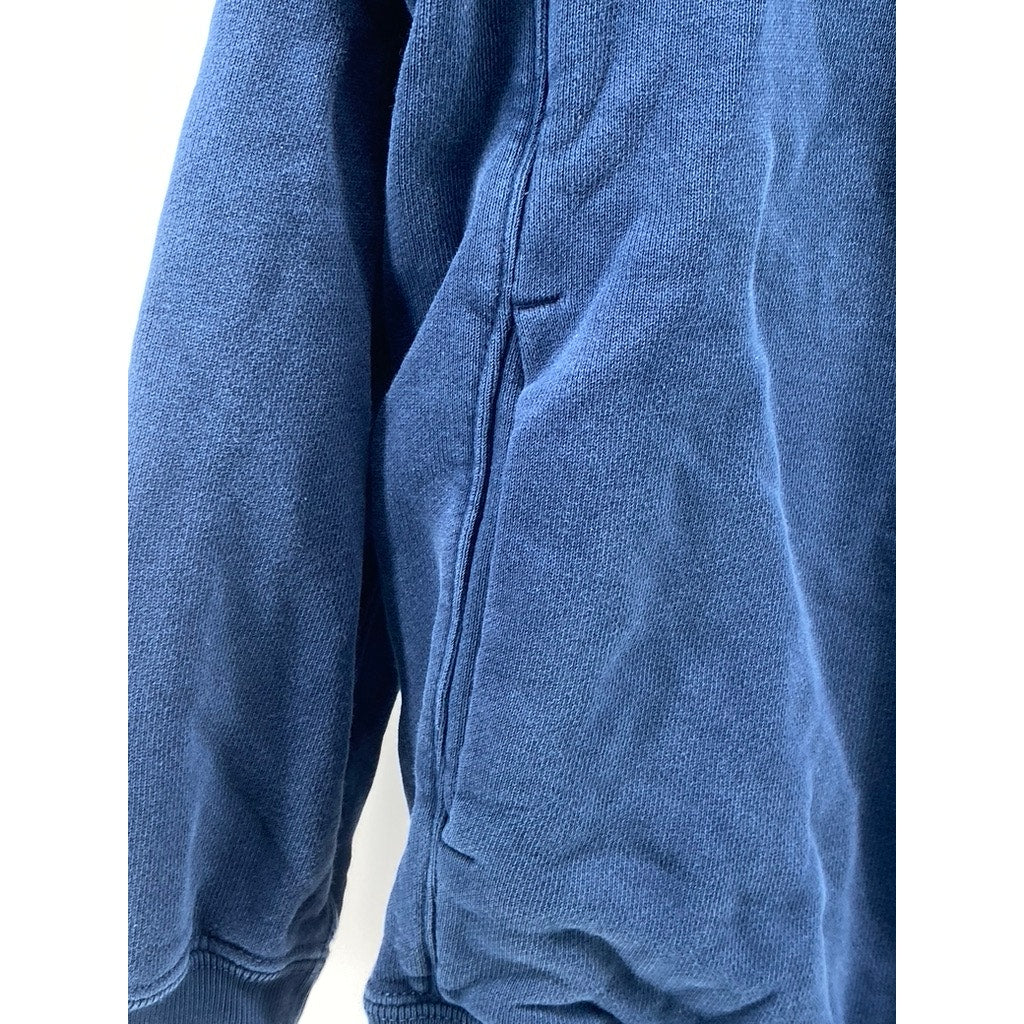 UNBRANDED Women's Dark Blue Solid Casual Pullover Hoodie SZ M