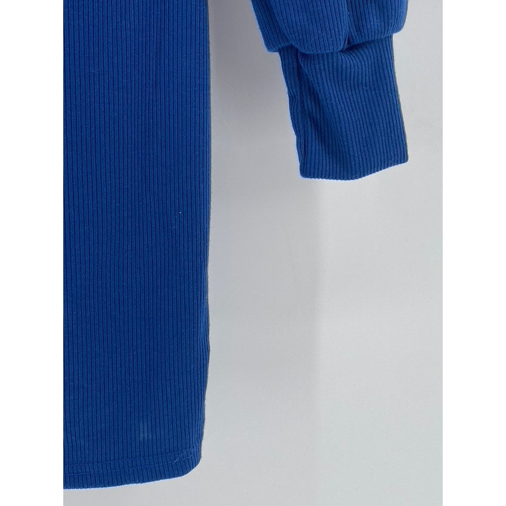 SOUTH STORE Women's Royal Blue Mock Neck Long Sleeve Dress SZ M