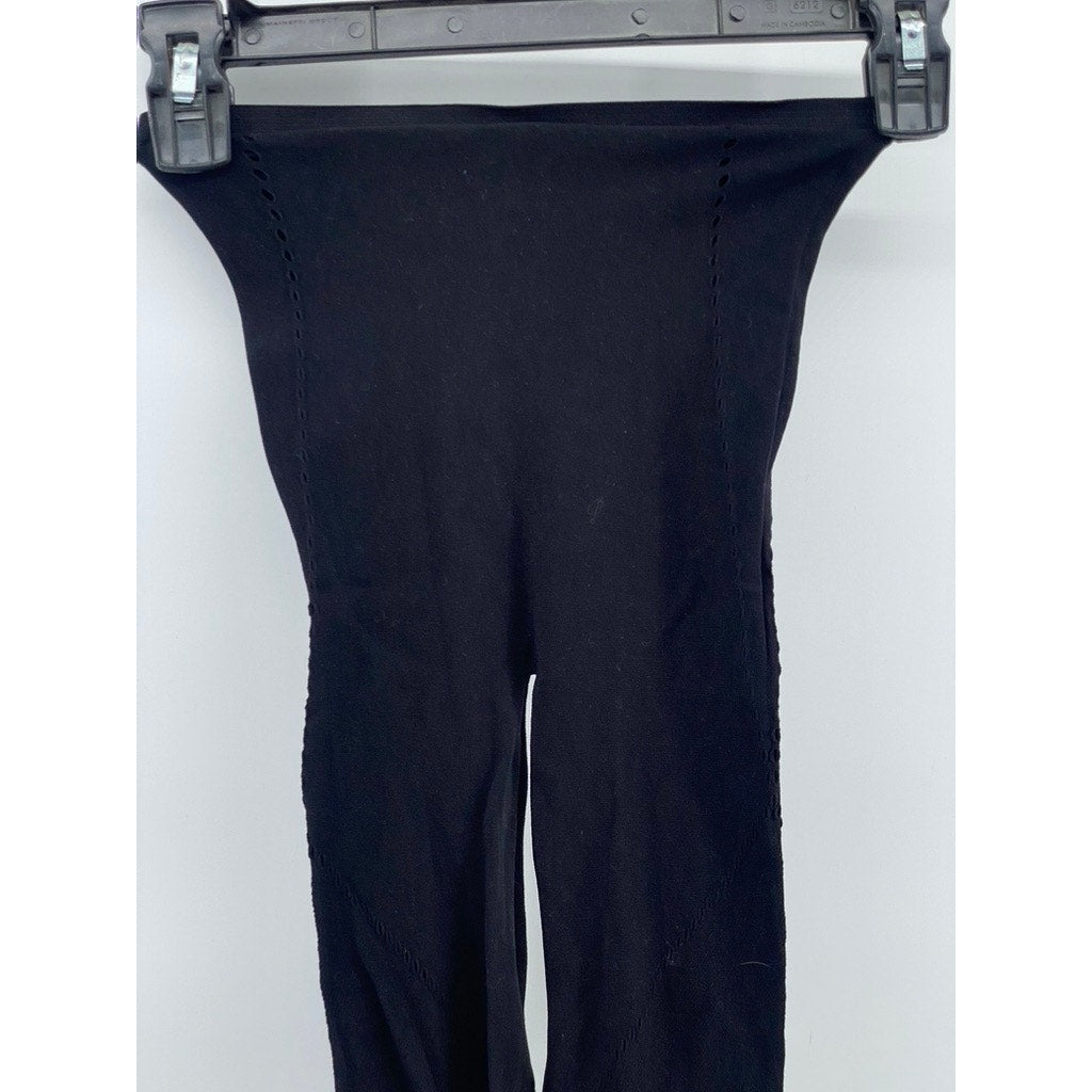 UNBRANDED Women's Black Cutout Stretch Pull-On Leggings SZ XS
