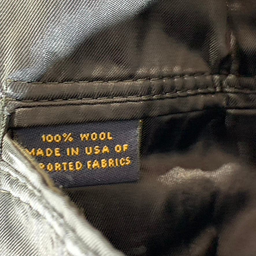 BROOKS BROTHERS Men's Black Wool Herringbone Two-Button Blazer SZ 48R