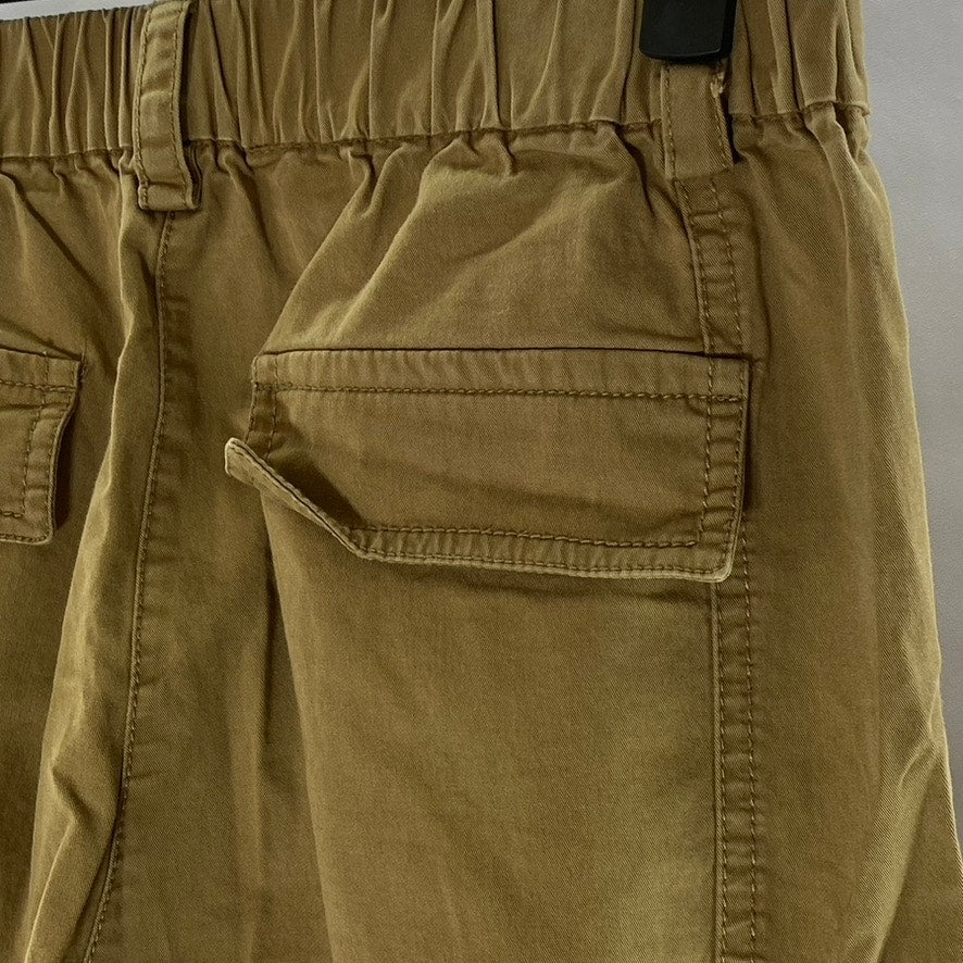 MANGO Women's Caramel Brown Elasticized Waist Pull-On Wide-Leg Cargo Pant SZ S