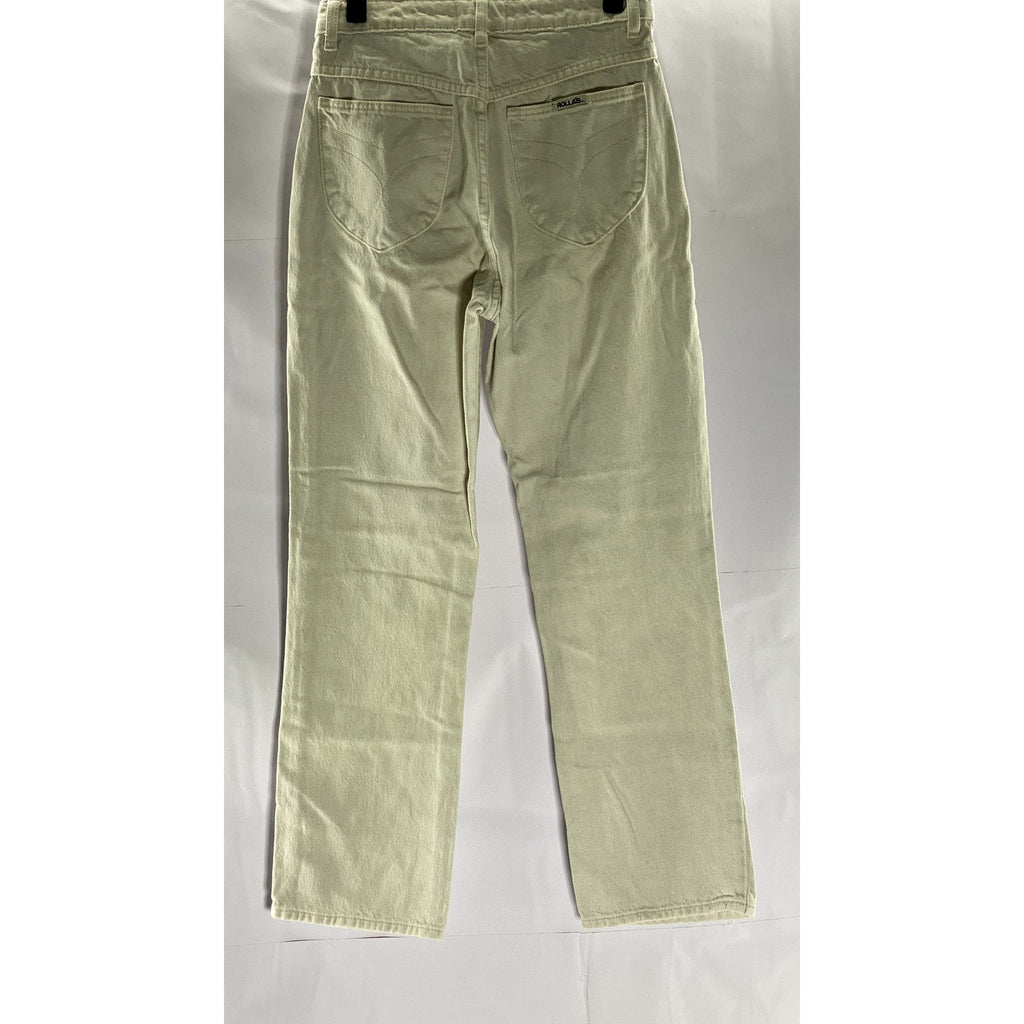 ROLLA'S JEANS Women's Off-White High-Rise Original Straight Denim Jean SZ 26