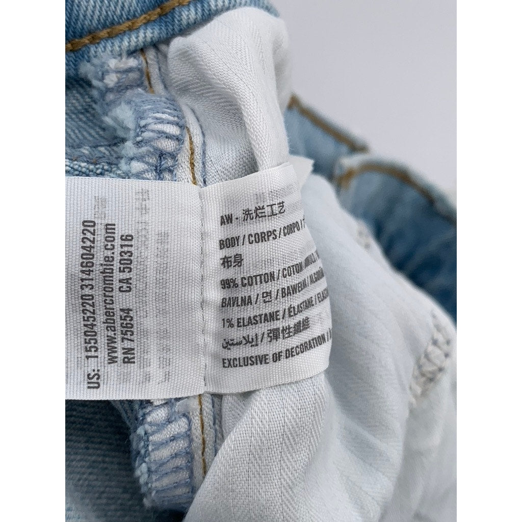 ABERCROMBIE & FITCH Women's Blue The 90's Straight Ultra High Rise Jeans SZ 4/27