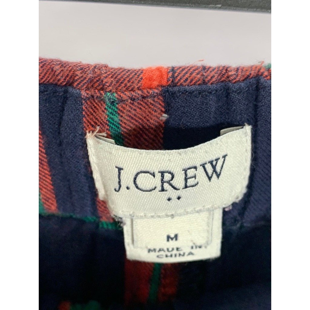 J. CREW Men's Navy/Green/Orange Plaid Yarn-Dyed Flannel Pajama Pant SZ M