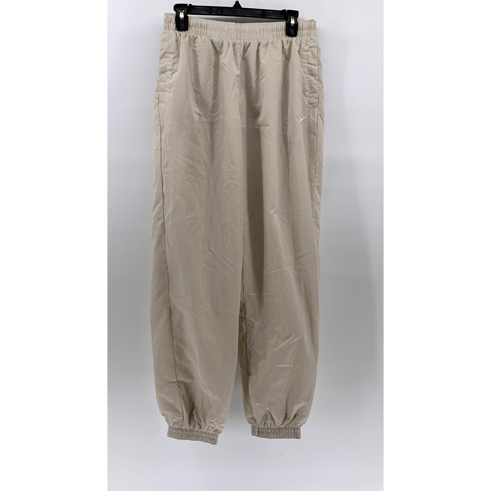 NIKE Women's Tan Oversized Full Length Mid-Rise Elastic Waist Sweatpants SZ S