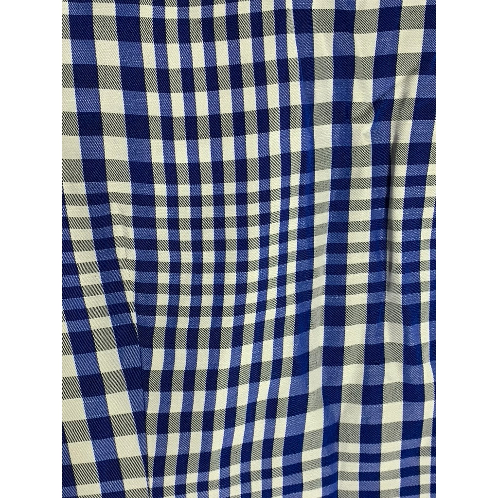 THEORY Women's Blue/White Mayvine Dillion Plaid Button-Up Shirtdress SZ 10