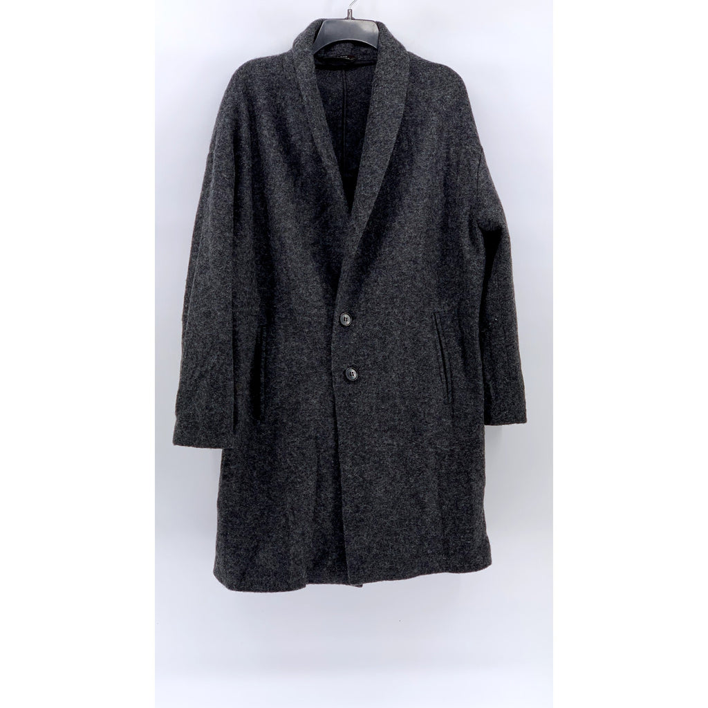 ZARA Men's Charcoal Wool-Blend Two Button Coat SZ S