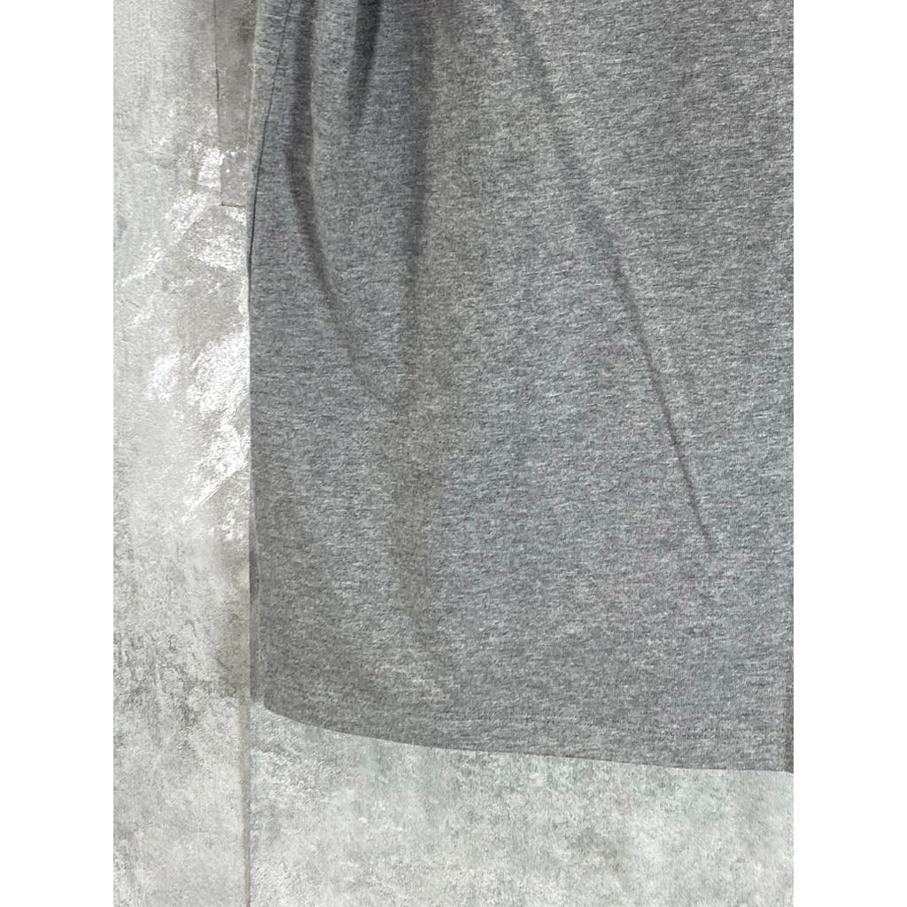 AMERICAN EAGLE Men's Burgundy/Grey Standard-Fit Crewneck T-Shirt SZ M