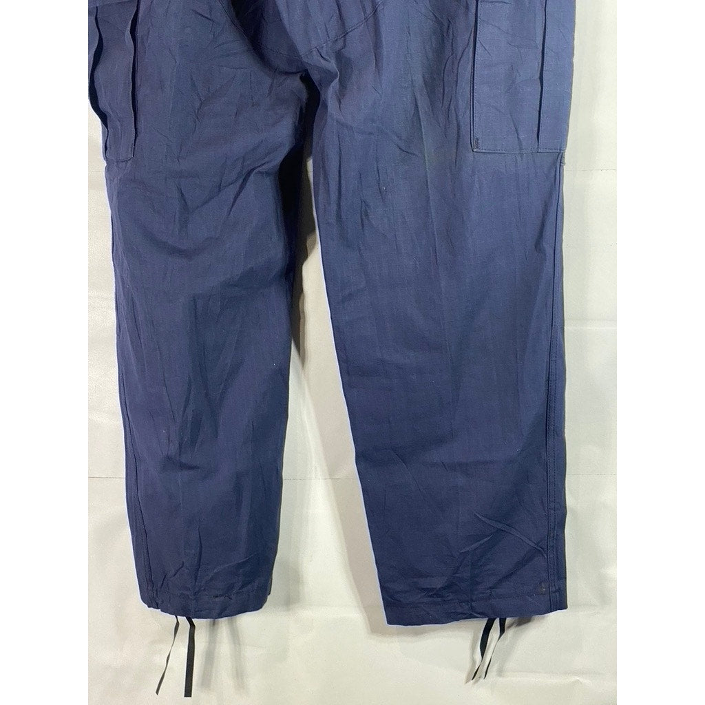 VINTAGE Men's Navy Military Combat Cargo Tie-Hem Trousers SZ 3XL-Long
