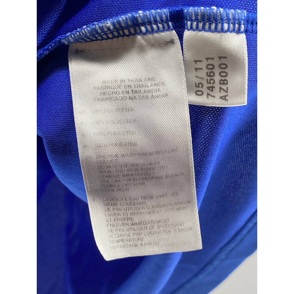 ADIDAS Women's Blue Crewneck Crossfire Short Sleeve Sportswear T-Shirt SZ M