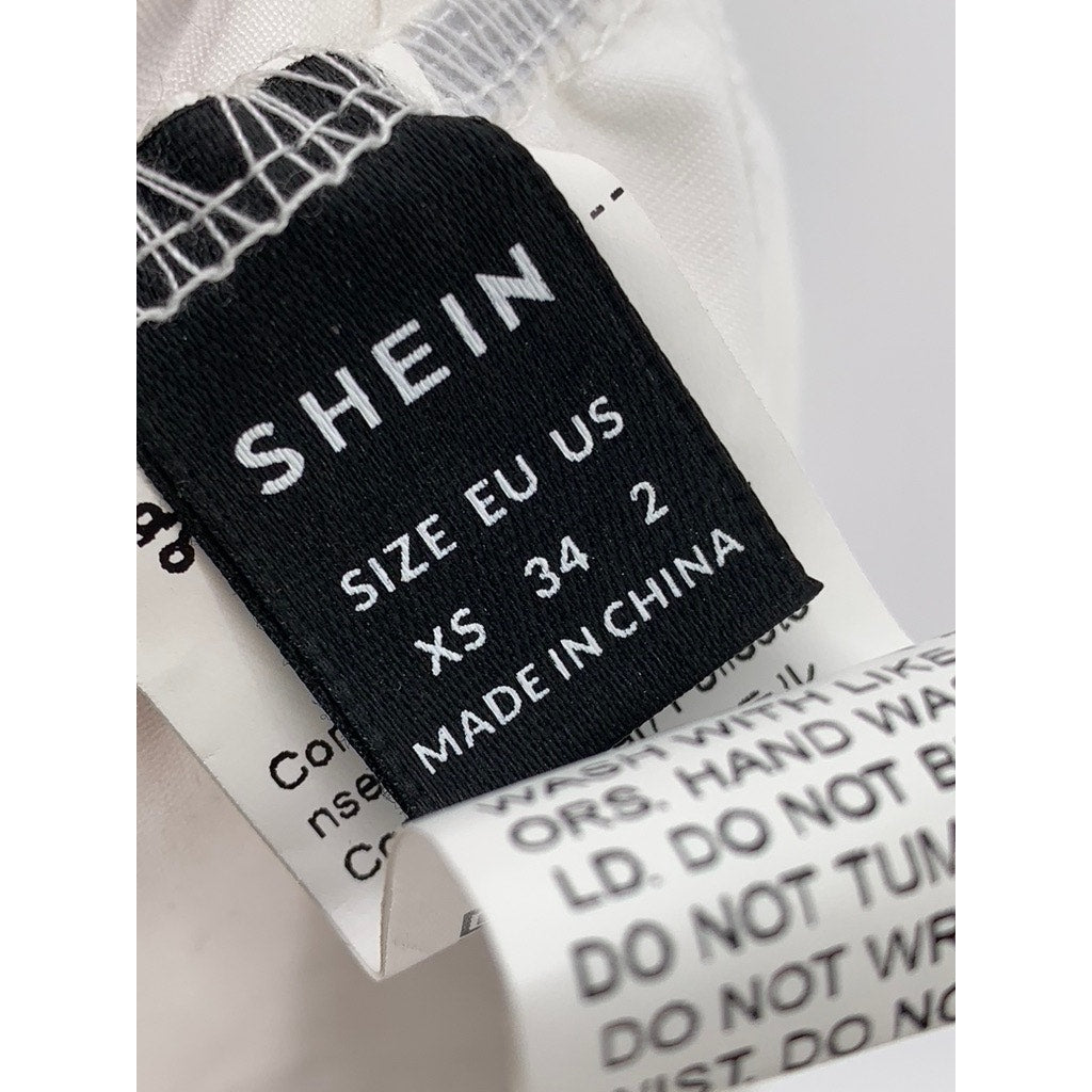 SHEIN Women White Open-Back Tank Top SZ XS