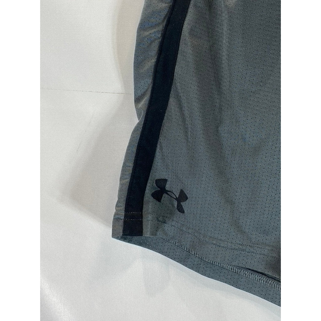 UNDER ARMOUR Men's Gray Heatgear Loose Pull-On Active Shorts SZ L