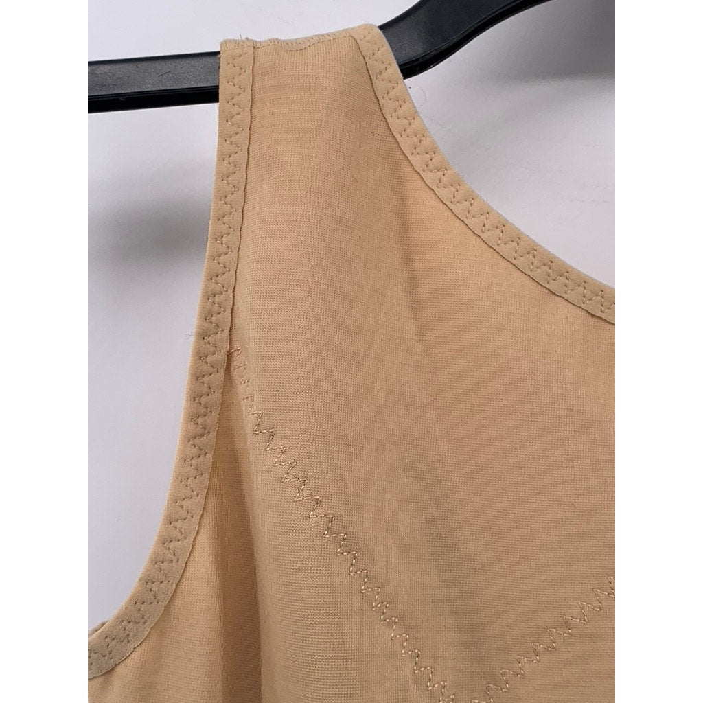 UNBRANDED Women's Beige-Blue Lace Corset Shapewear Top SZ L