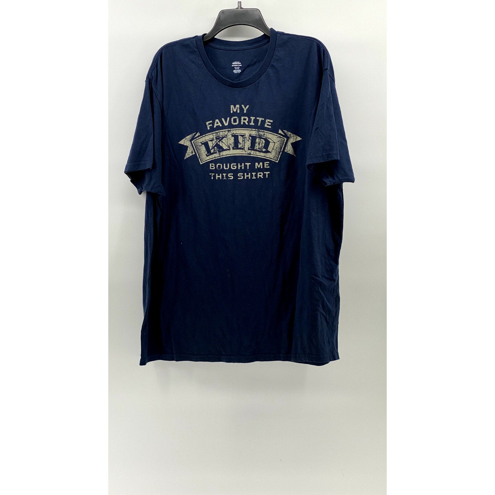 WAY TO CELEBRATE Men's Dark Blue Custom Crewneck Father's Day T-Shirt SZ 2XL