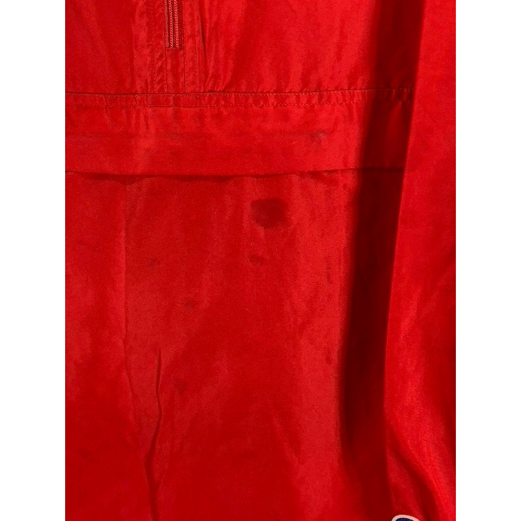 CHAMPION Men's Red UO Exclusive Logo Anorak Pullover Windbreaker Jacket SZ L