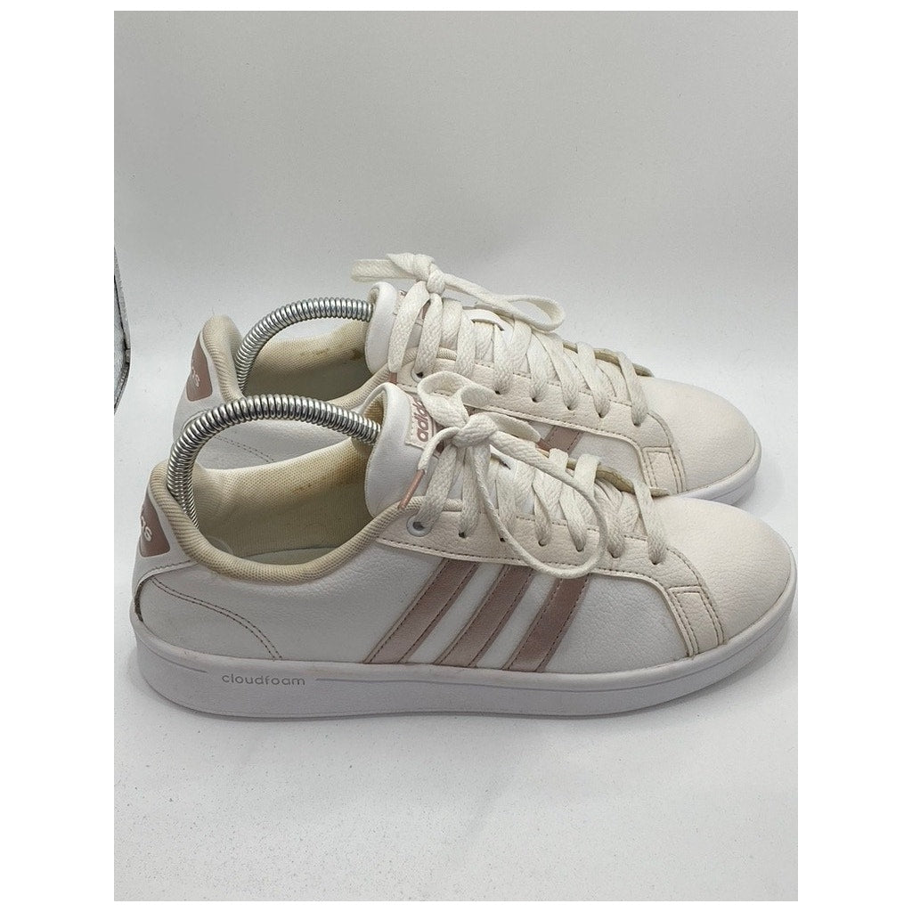 ADIDAS Women's White-Rose Gold Ortholite Float Lace-Up Casual Sneakers SZ 9