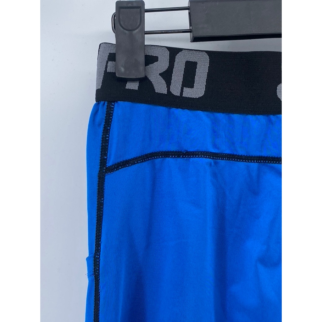 SILKWORLD Pro Men’s Blue-Black Elasticized Waist Compression Pants SZ M