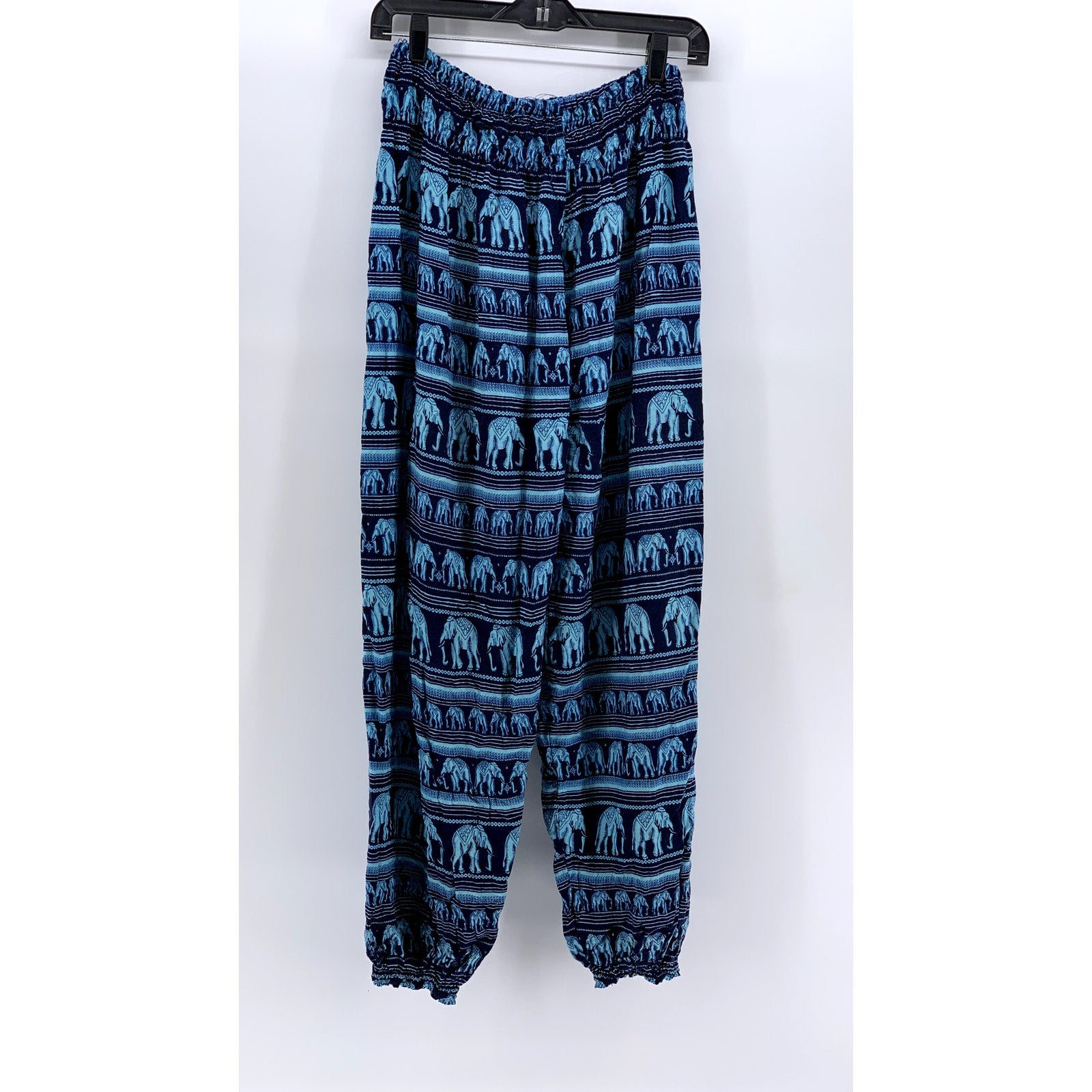 UNBRANDED Women's Blue Elephant Printed Pants SZ S