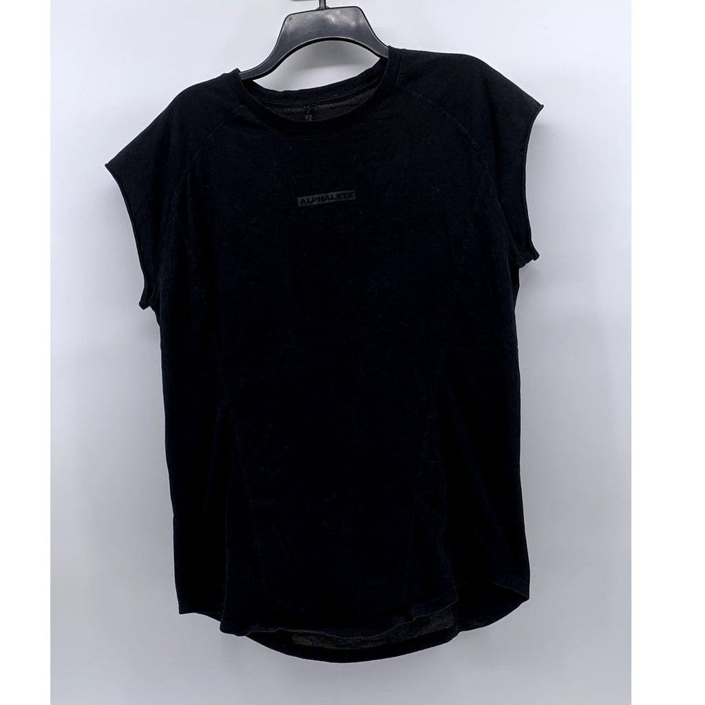 ALPHALETE Men's Black Solid Crewneck Short Sleeve T-Shirt SZ M