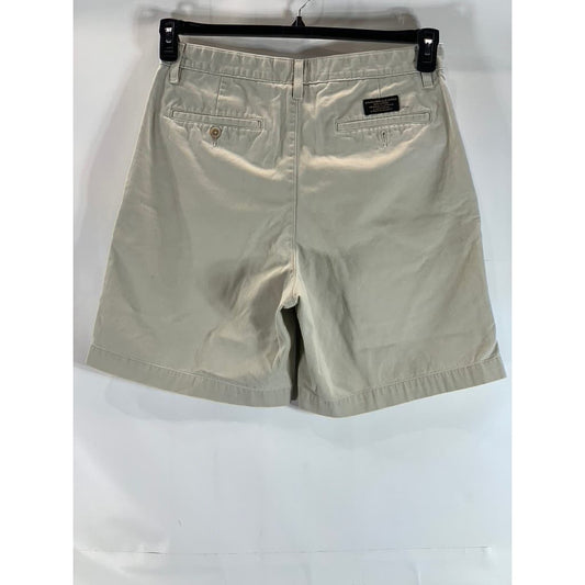 BANANA REPUBLIC Men's Tan Vintage Pleated Front Classic Fit Chino Shorts SZ 33