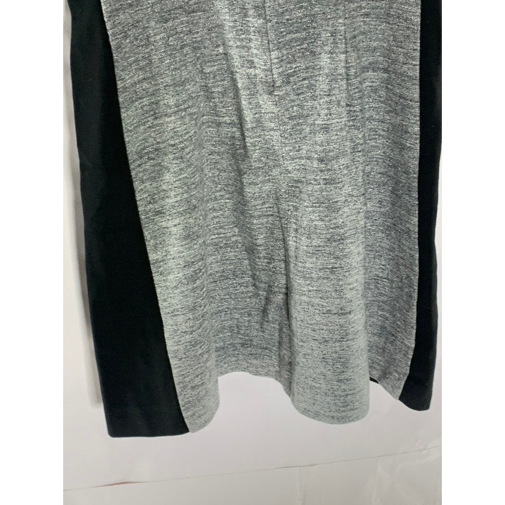 MADEWELL Women's Black/Gray Parkline Crewneck Short Sleeve Knit Mini Dress SZ 2