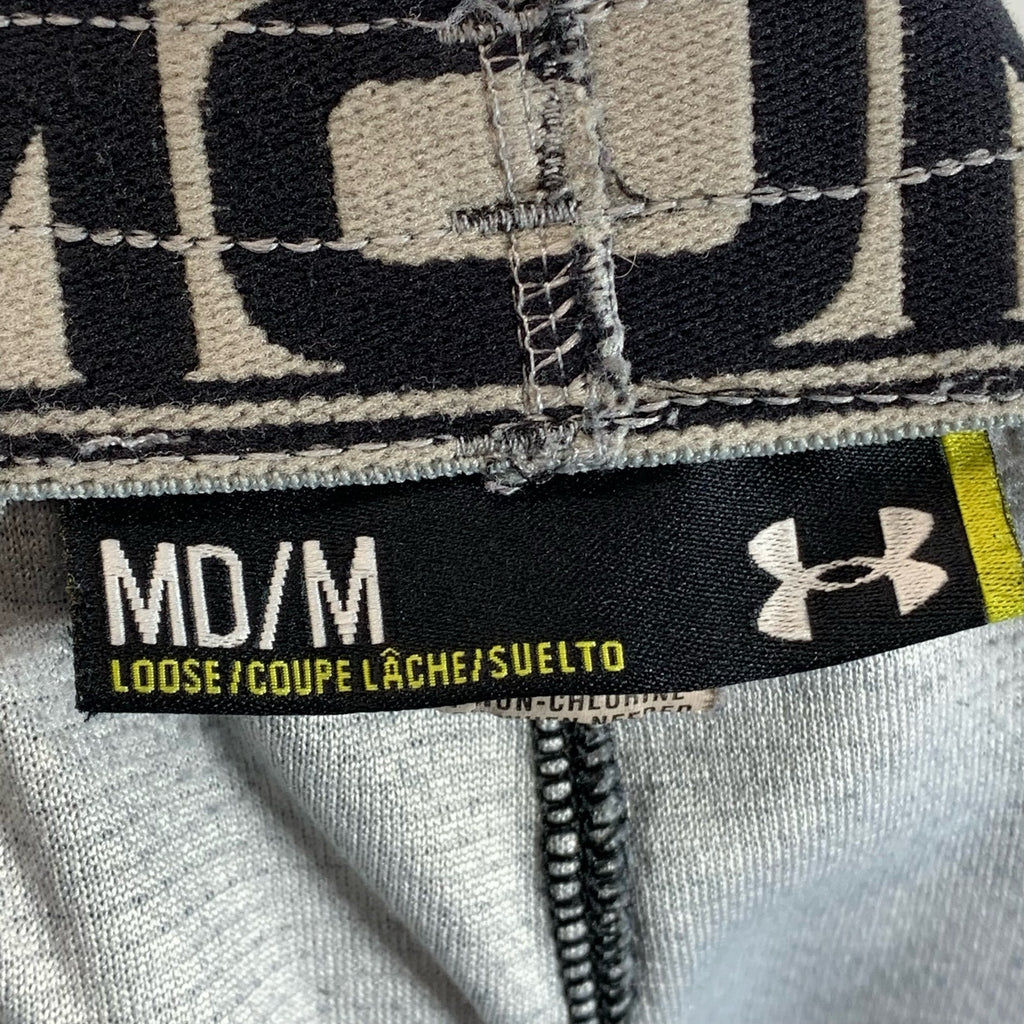 UNDER ARMOUR Men's Gray Elastic Waist Loose-Fit Pull-On Active Shorts SZ M