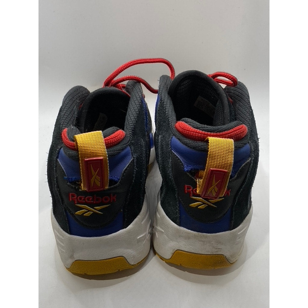 REEBOK Men's Royal Black Green Rail Mid Lace-Up Basketball Sneakers SZ 10.5