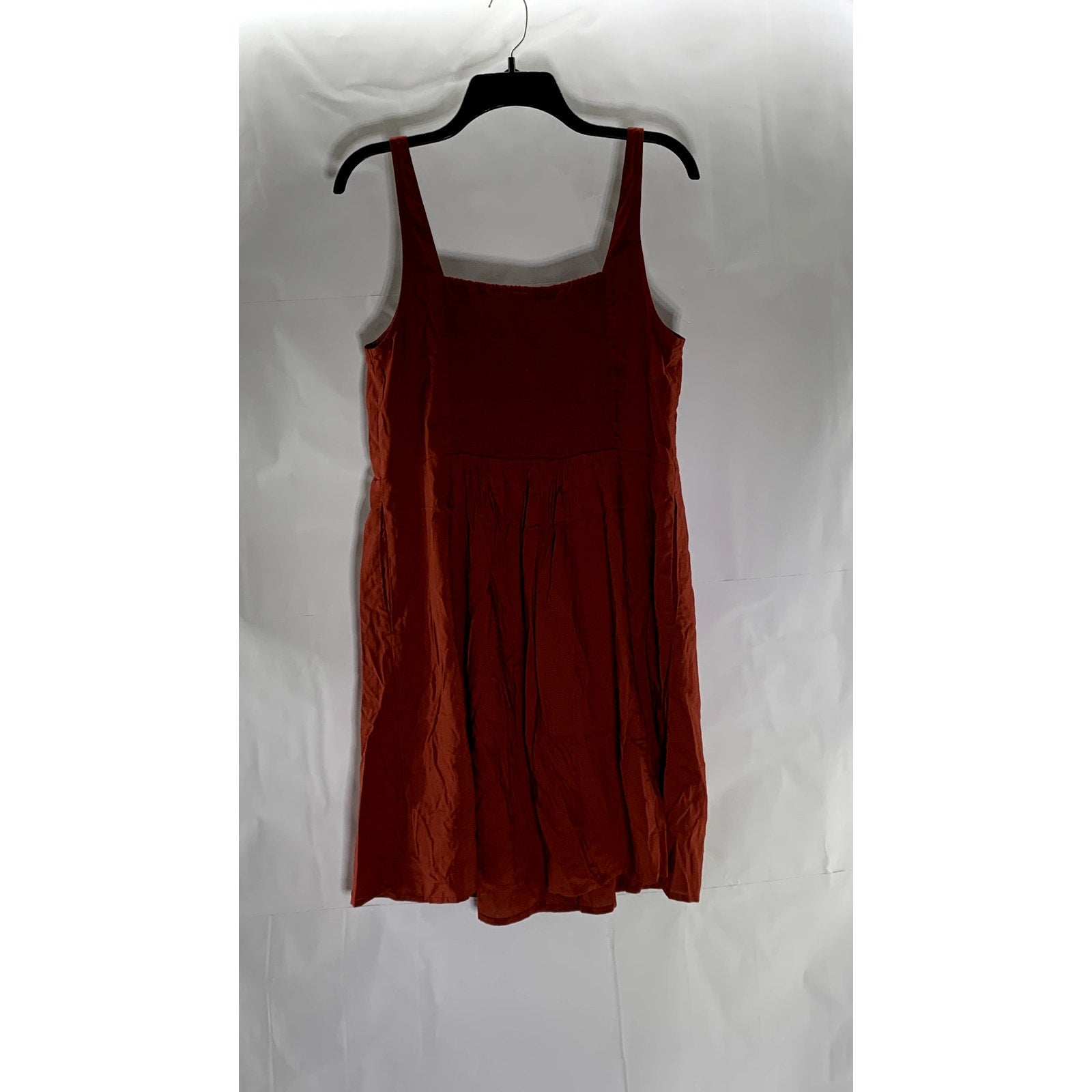 OLD NAVY Women's Flame Scarlet Red Sleeveless Smocked Bodice Tank Mini Dress SZL