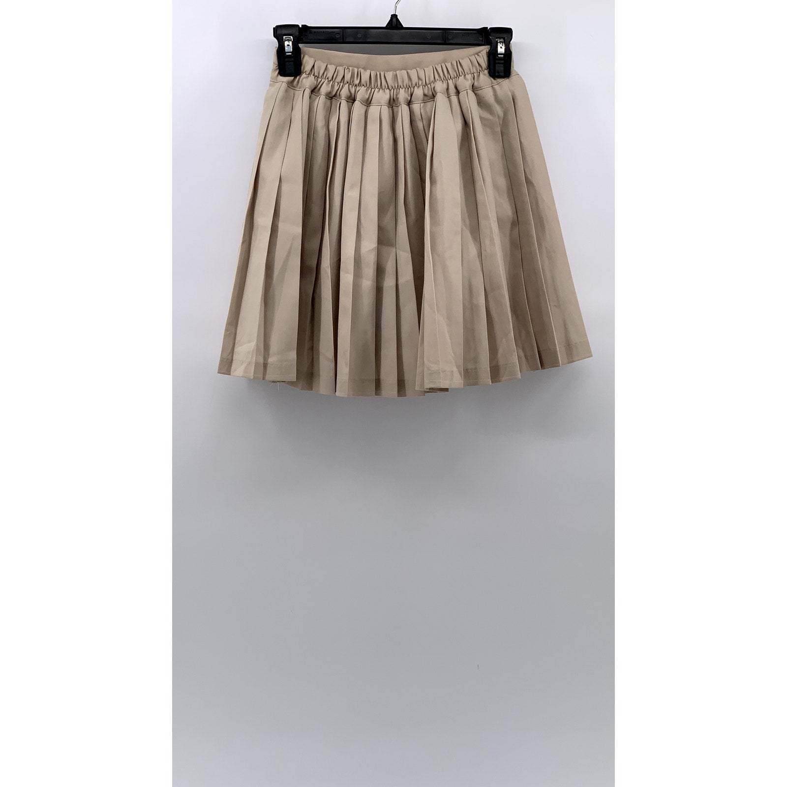 3.3 FIELD TRIP Women's Beige Pleated A-Line Mini Skirt SZ OS