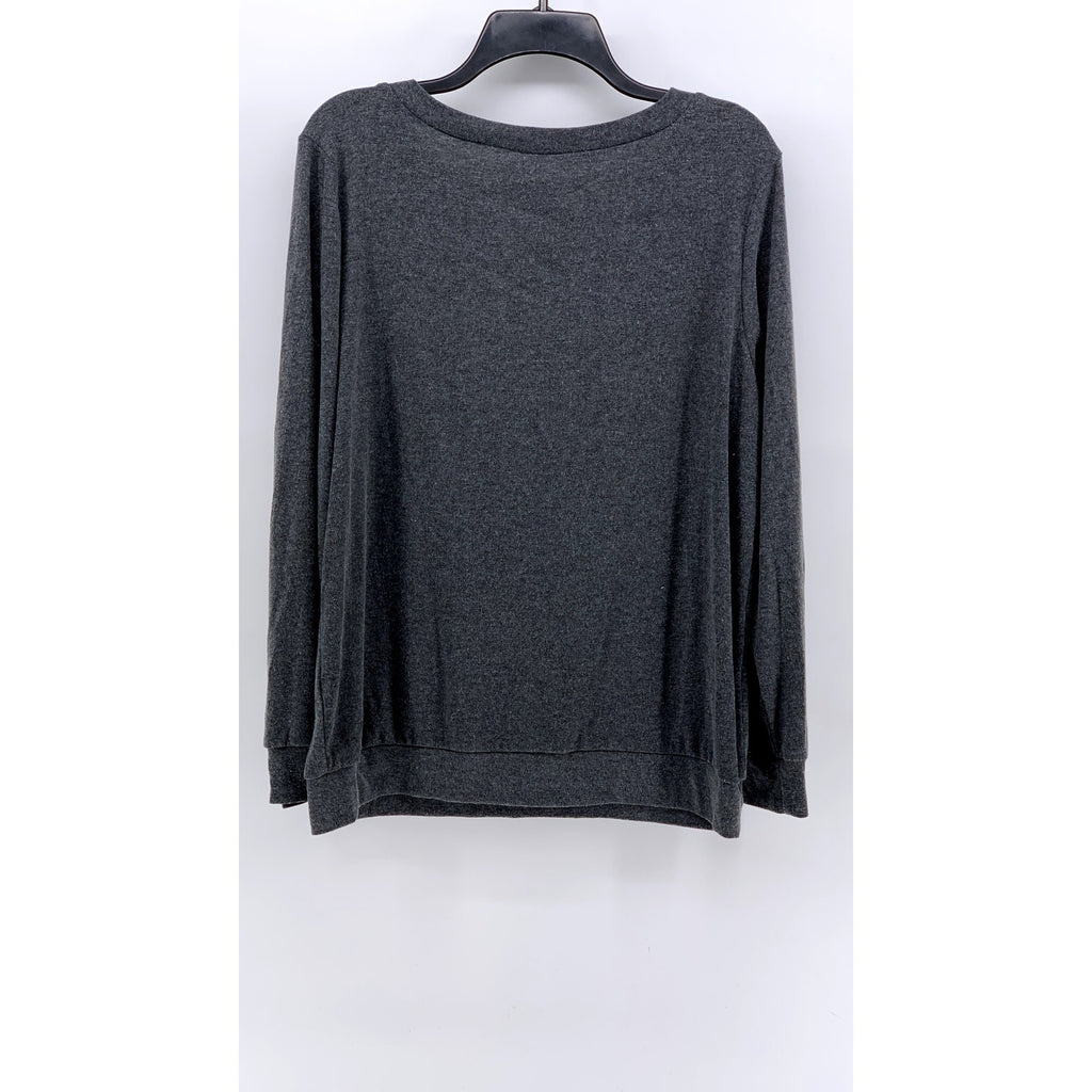 UNBRANDED Women's Charcoal Graphic Long Sleeve Sweatshirt SZ M