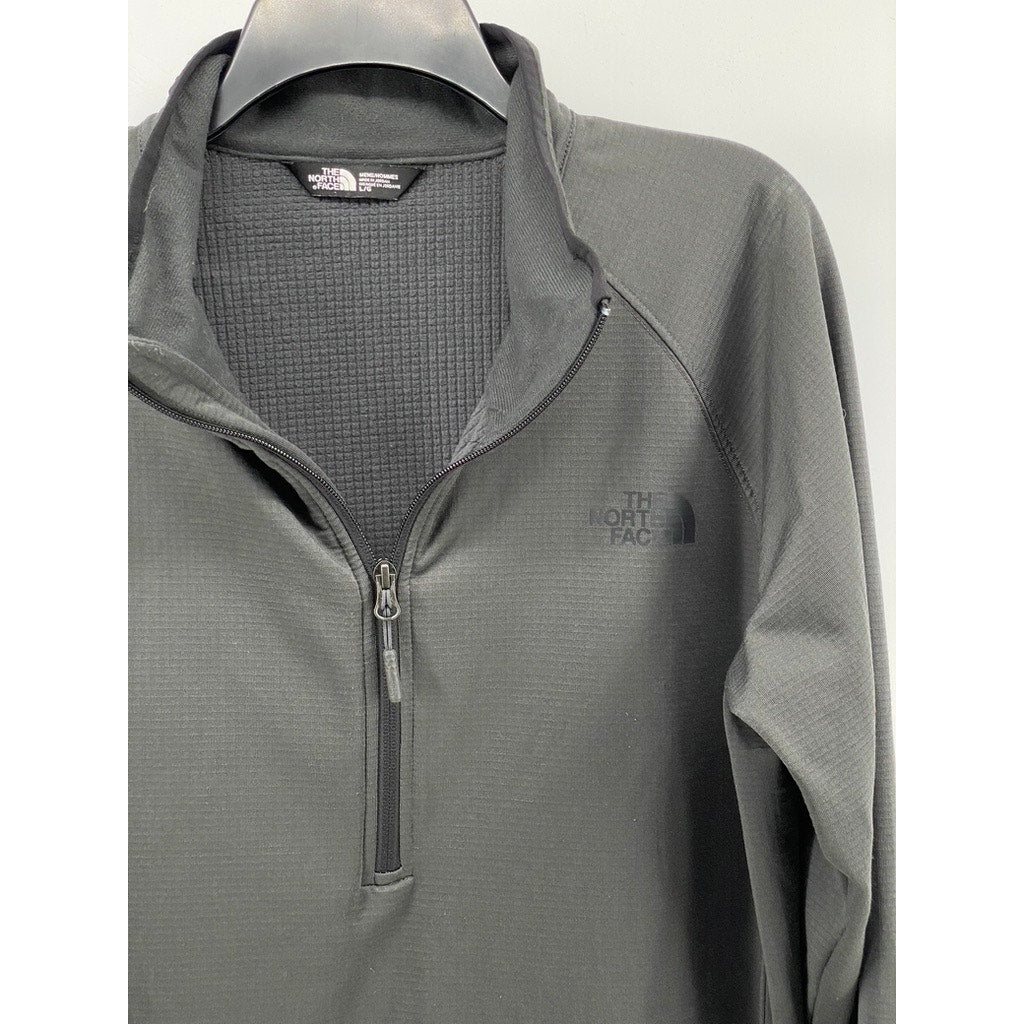 THE NORTH FACE Men’s Charcoal Gray Half-Zip Textured Pullover Sweater SZ L