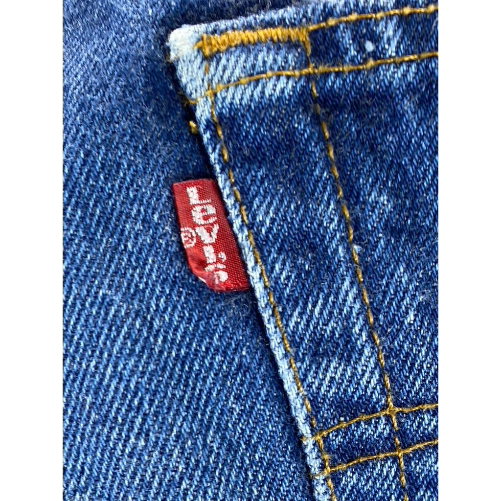 LEVI'S Men's Blue 501 Vintage Straight-Fit Five-Pocket Button-Fly Jeans SZ 31X34