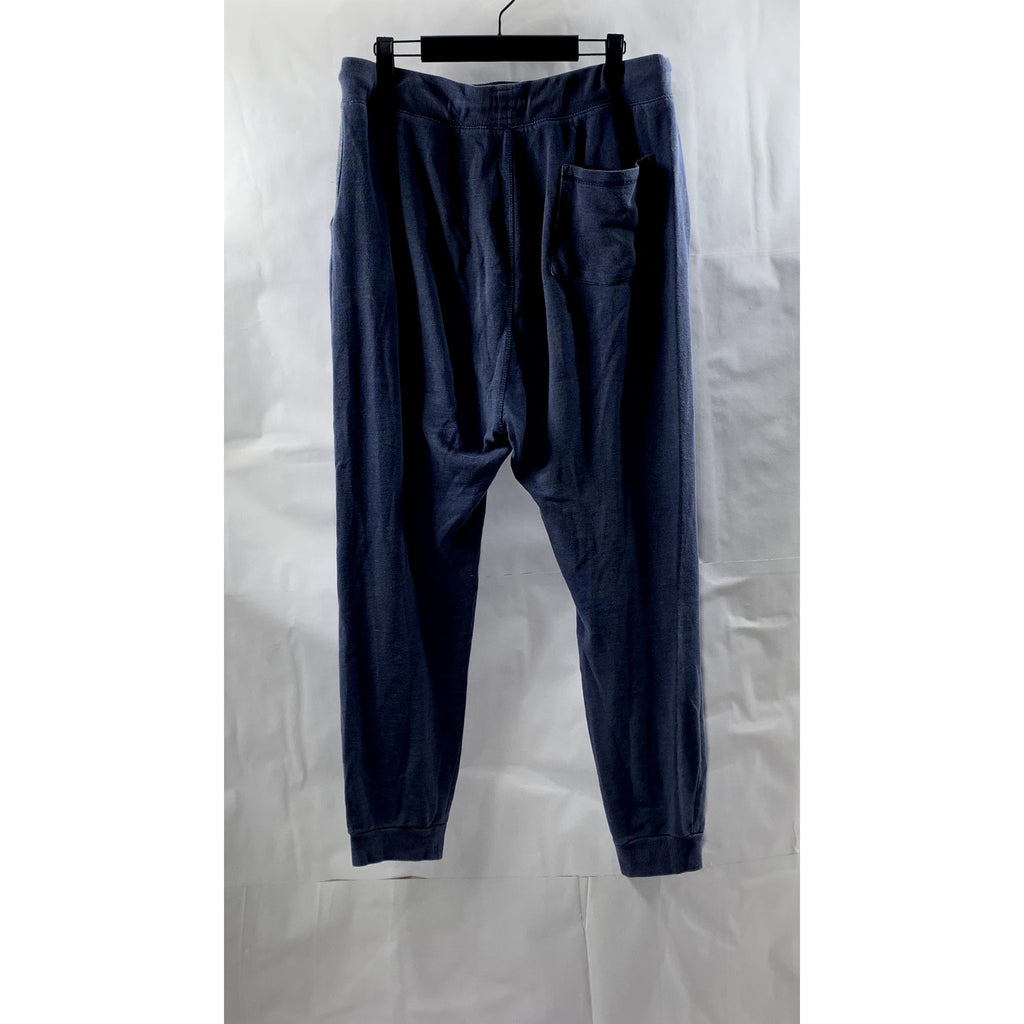 CEDAR WOOD STATE Women's Blue Solid Drawstring Pull-On Jogger Sweatpants SZ L