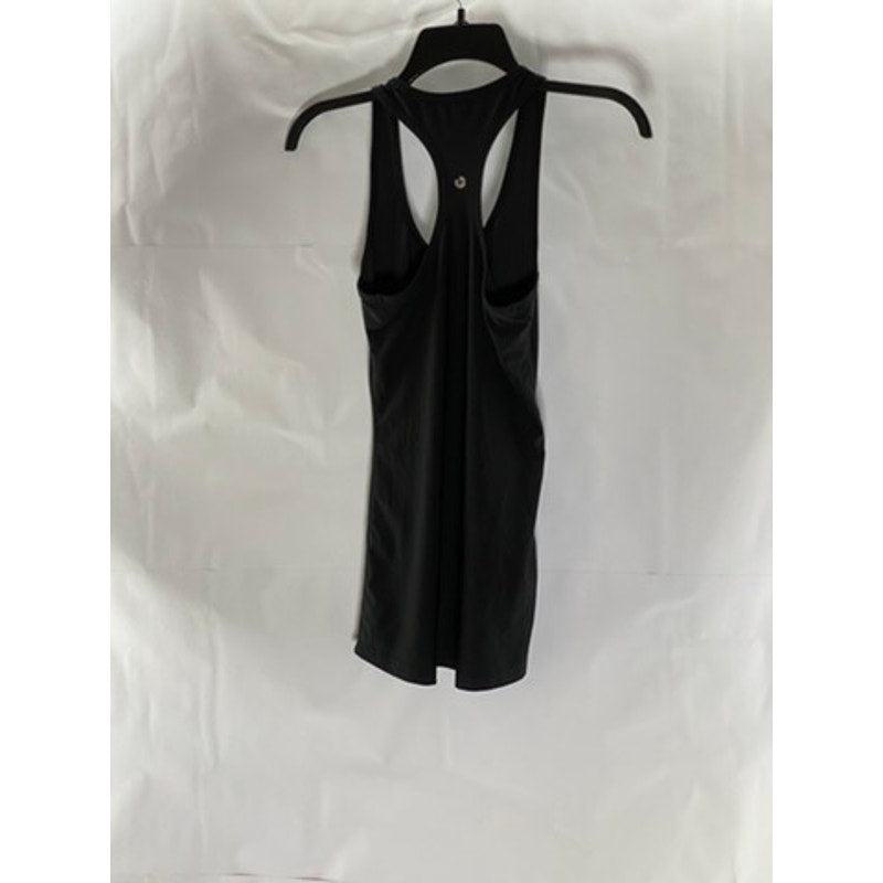 90 DEGREE BY REFLEX Women's Black Scoop-Neck Active Racerback Tank Top SZ XS