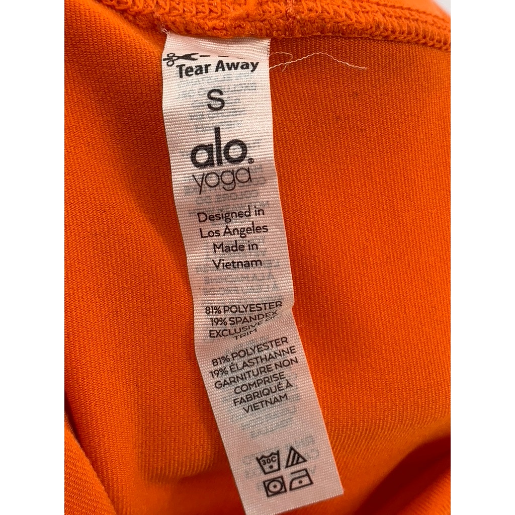 ALO YOGA Women's Bright Orange Capri Leggings SZ S