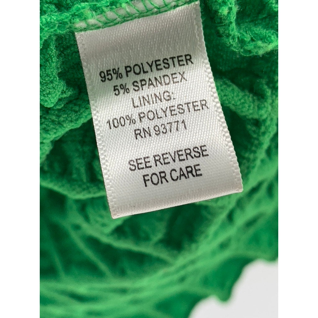DALIN. Women's Green Textured Puff-Elbow Sleeve Top SZ M