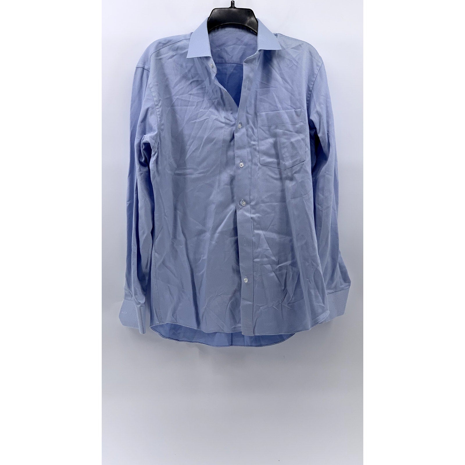 UNBRANDED Men's Blue Regular Fit Button-Up Shirt SZ L
