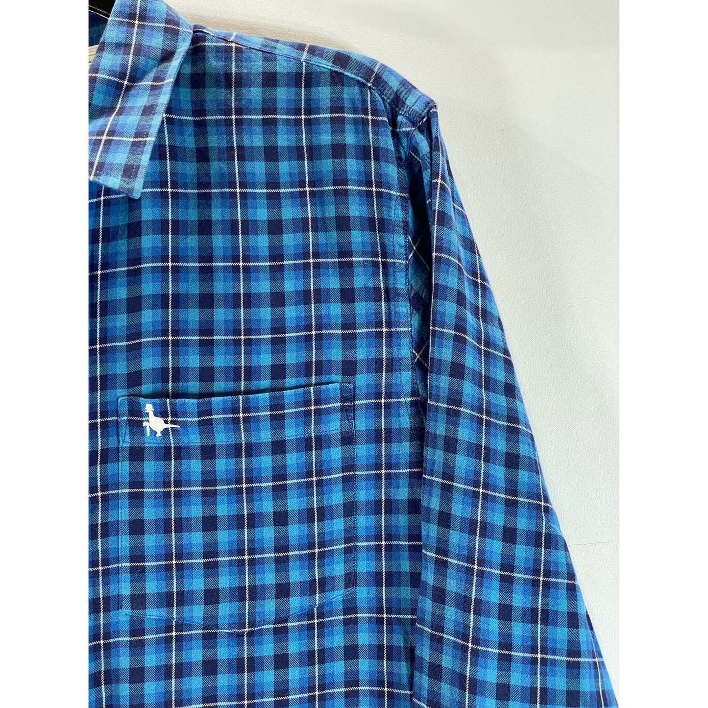 JACK WILLS Men's Blue Gingham Windowpane Button-Up Long Sleeve Shirt SZ L