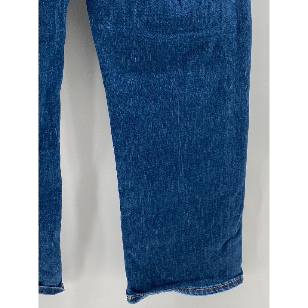 HUDSON JEANS Women's Dark Wash Blue Denim Stella Mid-Rise Cropped Jeans SZ 28