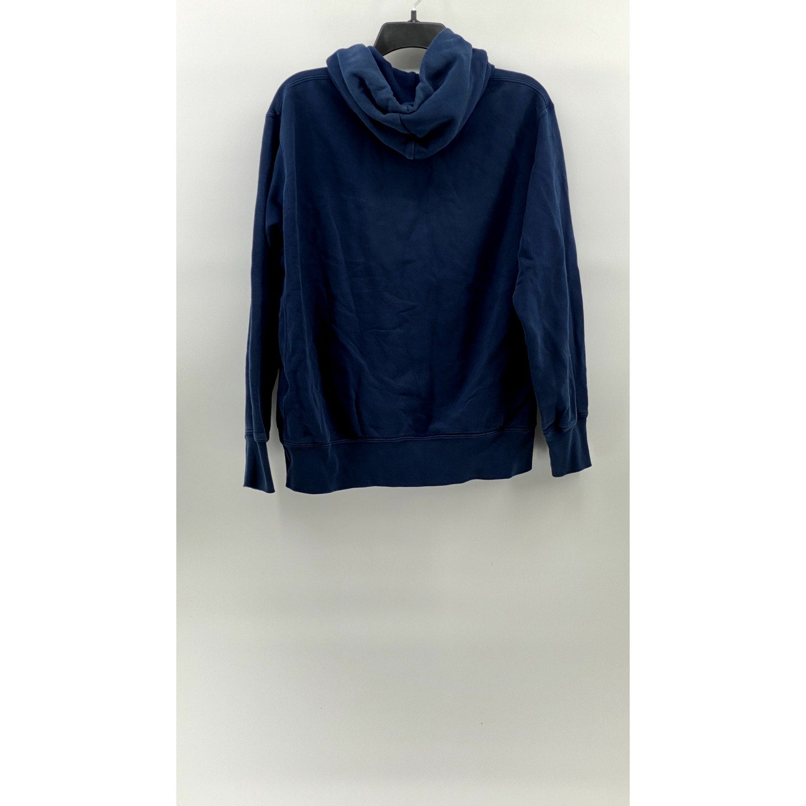 UNBRANDED Women's Dark Blue Solid Casual Pullover Hoodie SZ M