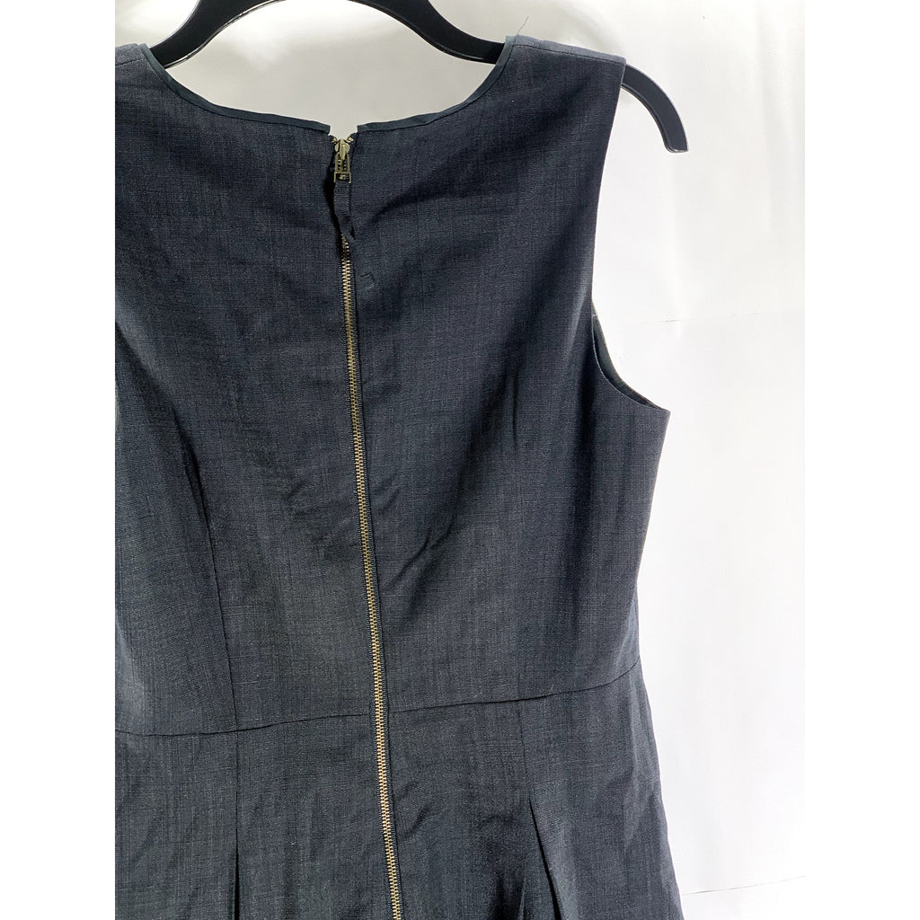 BANANA REPUBLIC Women's Black Scoop-Neck Stretch Sleeveless Wool Dress SZ 4