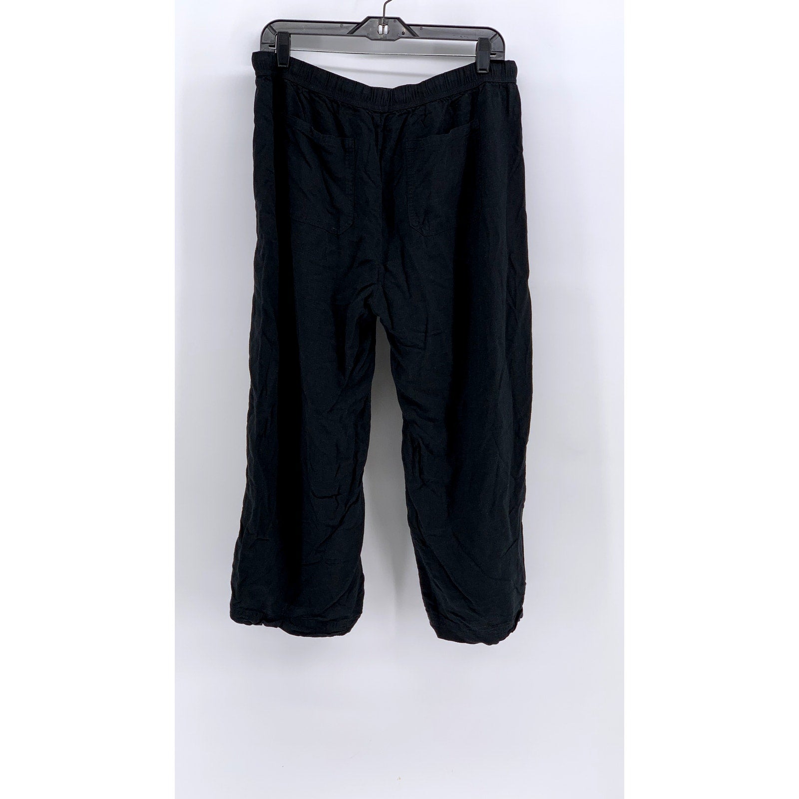 SPLENDID Women's Black Relaxed-Fit Linen-Blend Pants SZ L