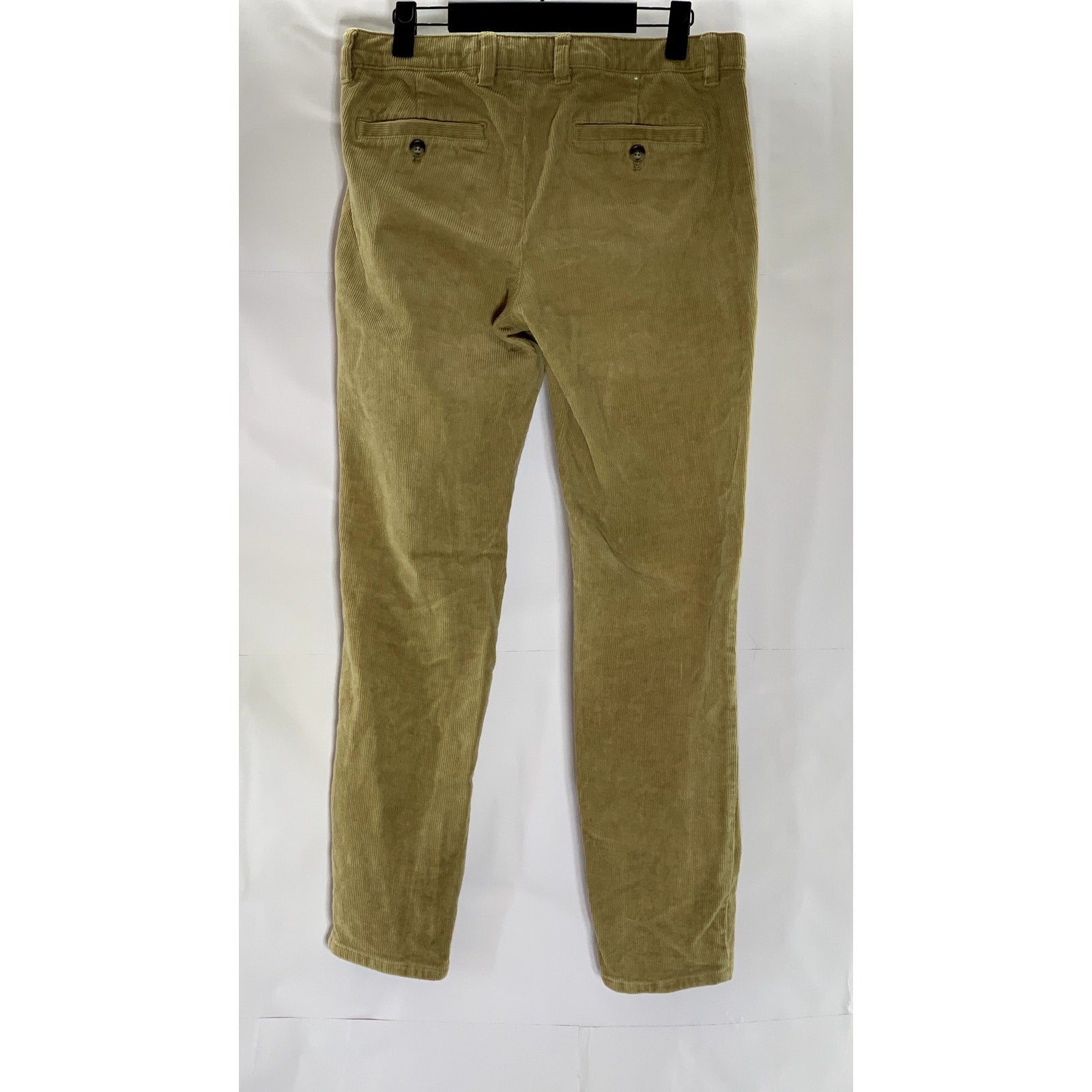 MNG Men's Tan Slim-Fit Drawstring Corduroy Trousers SZ 30