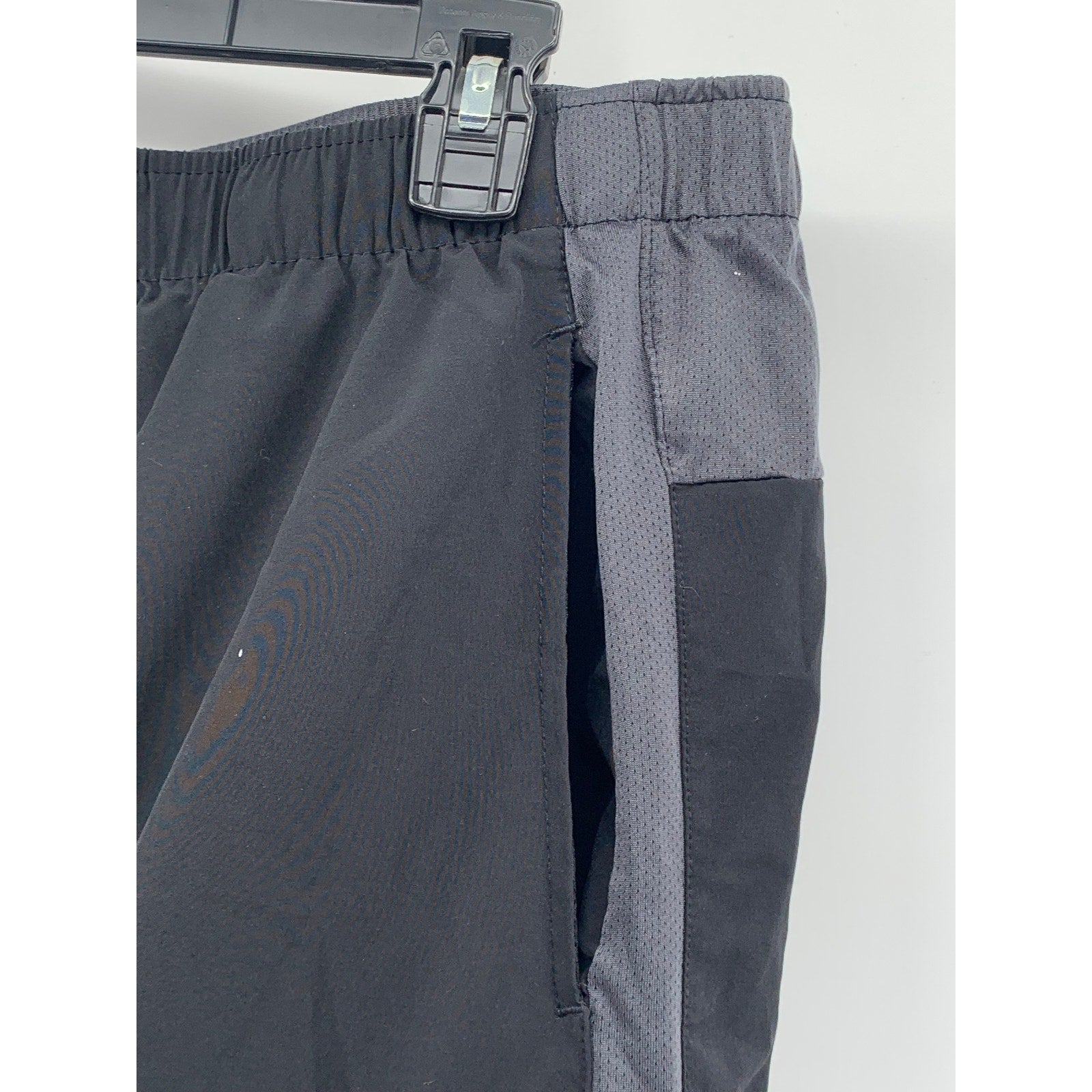 RBX ACTIVE Men's Black-Gray X-Dri Performance Drawstring Shorts SZ L