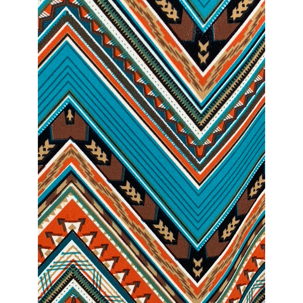 SUNNY LEIGH Women's Blue-Multi Chevron Prnt Scoop-Neck Tank Maxi Dress SZ XL