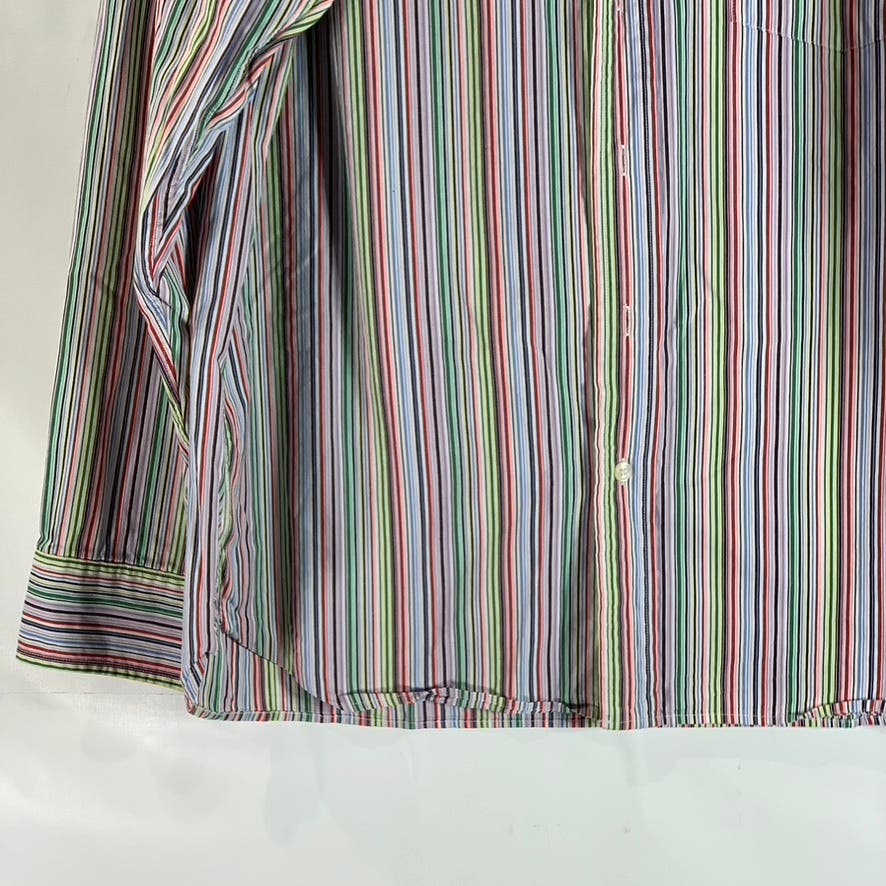 J.CREW Men's Multicolor Striped Regular-Fit Button-Up Dress Shirt SZ L(16/16.5)