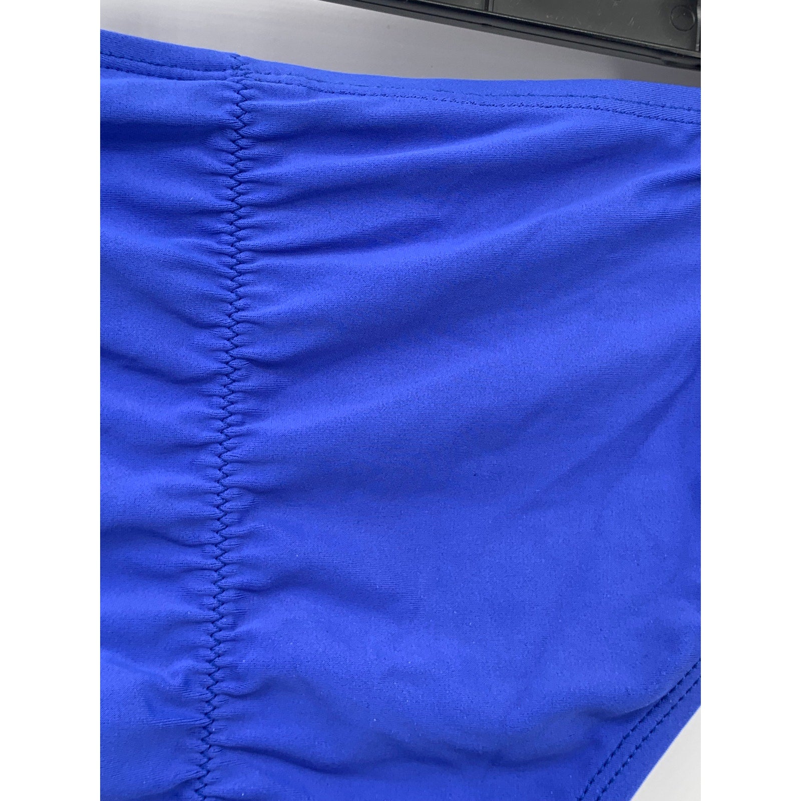 XHILARATION Women's Royal Blue Ruched Pull-On Cheeky Swim Bottoms SZ M